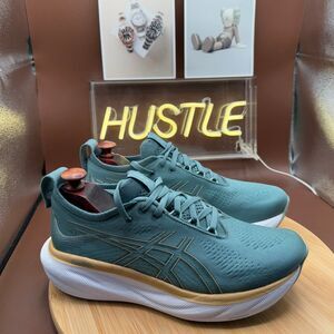 GEL-NIMBUS 25 Foggy Teal/Champagne Women's Running shoes Sz 8